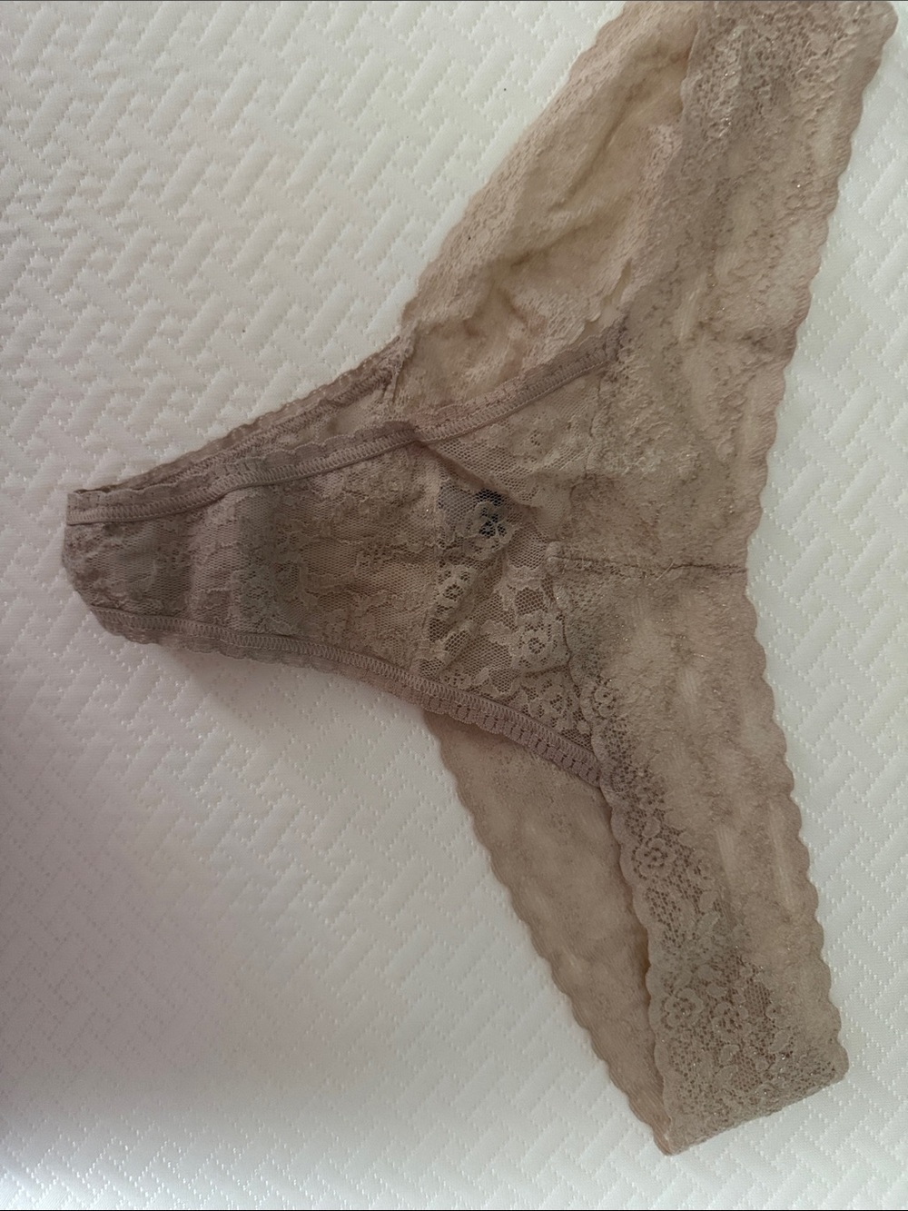 Victoria's Secret Taupe Lace Bikini Panty